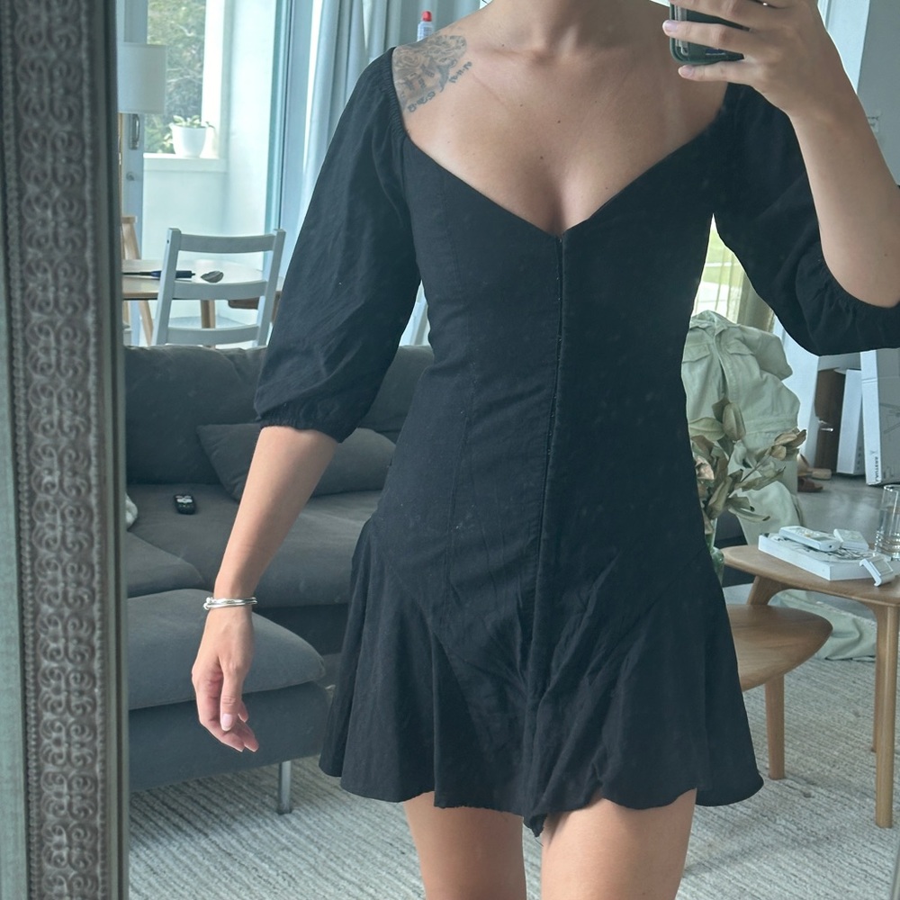 Zara black structured dress